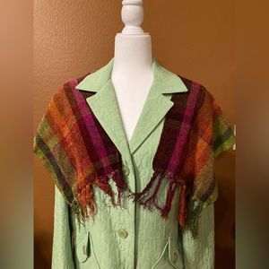 Ladies green Sag Harbor quilted design jacket (scarf listed separately)